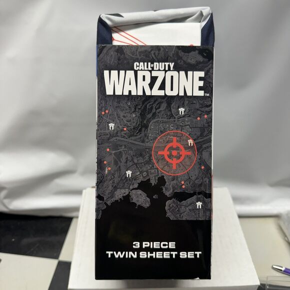Call Of Duty Warzone 3pc Twin Sheet Set Skull Paratrooper Video Game Activision - Picture 2 of 6